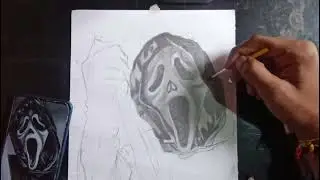 How to make ghost face ☠️👻in pencil#video#viralvideo#trending 