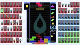 i got a KO before the first speed up on the blue team in tetris 99 teams today!!!!