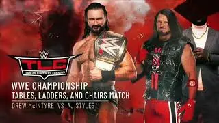 WWE TLC 2020 Match Card Drew McIntyre Vs AJ Styles