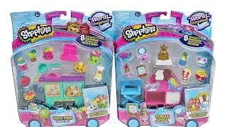 Shopkins Season 8 Boarding to Americas Taco Time and Screen Idols Packs Unboxing Toy Review