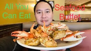 ALL YOU CAN EAT SEAFOOD BUFFET @ NEWARK BUFFET IN NEWARK CA - Eating Only No Talking