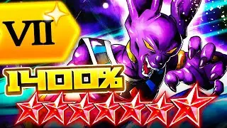 Z7, 1400% 14 STAR EX BEERUS IS ACTUALLY NOT BAD! POTENTIAL YEL OPTION FOR HIS TEAMS! | DB Legends