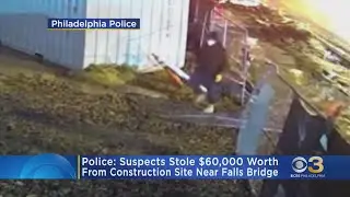 Police search for suspects in theft from construction site