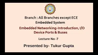 Embedded System | Embedded Networking-Introduction, I/O Device Ports & Buses| AKTU Digital Education
