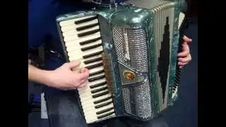 Mark playing a 2nd hand Marinucci 120 Bass Accordion @ Hobgoblin Music Birmingham