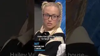 Hailey Van Lith sitting courtside 😎