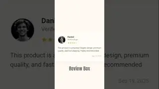 Review Box || HTML, CSS || ★ ☆ || #coding #programming