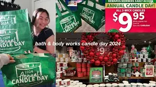 bath & body works candle day 2024 haul 🛍️🕯️🧸🎄🤍