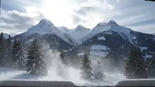 Winter Mountain Ambience ❄️ Snow & Wind | Relax, Study, Sleep (15 Minutes)
