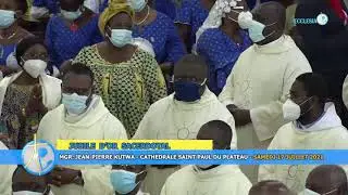 MESSE DU JUBILE D'OR SACERDOTAL DU CARDINAL JEAN PIERRE KUTWA A LA CATHEDRALE SAINT PAUL -PLATEAU
