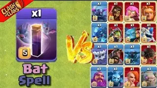 Bat Spell vs All Troops | Clash of Clans | Clashflict