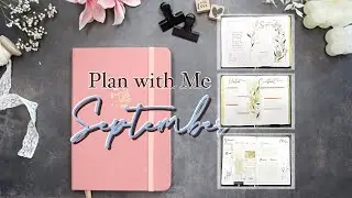September 2023 Bullet Journal Set Up  |  Plan with Me  | 🌿 Abstract Flowers 🥀 | easy & aesthetic