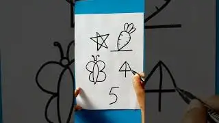 How to draw pictures using number 12345 #shorts #youtubeshorts #creativedrawing #artwork #drawing