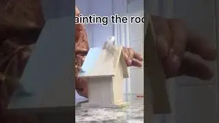 How to paint a mini bird house🏡 # #viral #trending #art #aesthetic #painting #paint#birdhouse