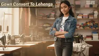 Gown Convert To Lehenga 👗#viralvlog #trendingvideo #viralpost #lehenga #lehengacholi 