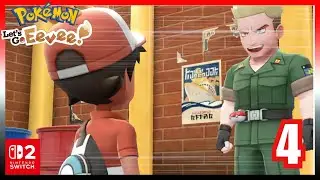 Pokemon Let's Go Eevee Part 4 vs LT. Surge Electric Gym Leader Battle