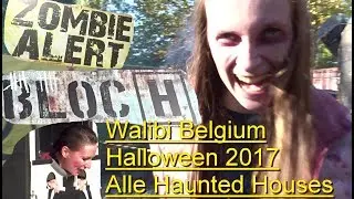 Walibi Belgium Halloween 2017 &ndash; All Halloween Attraction onride / POV &ndash; Bloc H, Quarantine, Villa 13