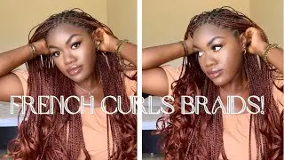 NEW LOOK! GINGER FRENCH CURL KNOTLESS BRAIDS FT AYYA HAIR / How To/ Maintenance