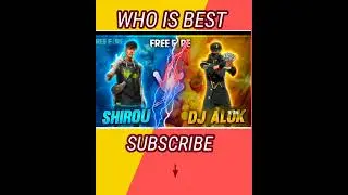 shirou vs dj alok who is best character in free fire # free fire # shorts # shorts