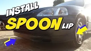 Honda Civic Coupe EK Build — установка передней кромки SPOON