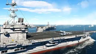 US Navy Fleet vs Russian Navy Fleet – Massive Naval Battle