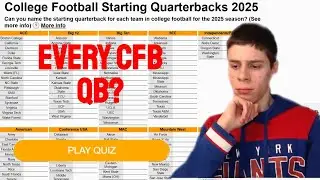 Can I Name the Starting QB For Every College Football Team?