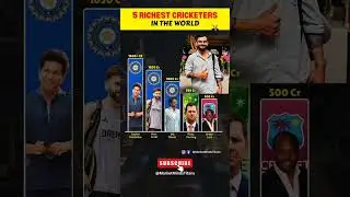 Top 5 Richest Cricketers in the World 🌍💰 | Sachin, Kohli, Dhoni, Ponting, Lara #cricket