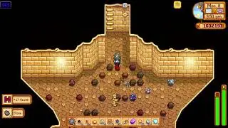 Eating right after explosion goes off to freeze time and collect items - Stardew Valley