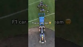 muscle vs. machine 💪🏎️ who takes the scrum? #F1 #rugby #redbullracing #scrumchallenge