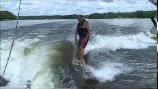 2015 Lakewakes Bean Hybrid wakesurf board WEIGHT LIMIT TESTING
