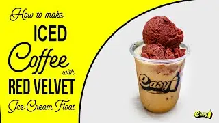 How to make Iced Coffee with Red Velvet Ice Cream Float | EASYBRAND |