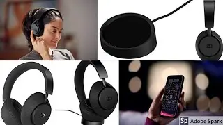 Dolby Dimension Wireless Bluetooth Over Ear Headphones with Active Noise Cancellation (Black) with D