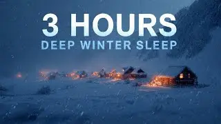 3 HOURS ❄️ Snowy Village Wind | Deep Winter Sleep Music &bull; Meditation & Anxiety Relief