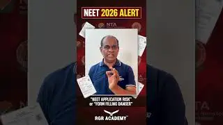 NEET 2026 Application Mistakes? | RGR Academy Does It 100% Error-Free