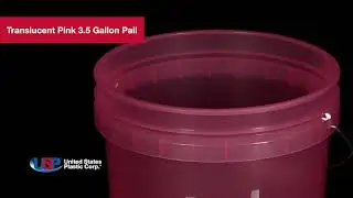 Translucent Pink 3.5 Gallon Pail | U.S. Plastic Corporation&reg;