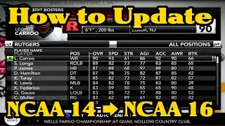 NCAA Football 14: How to Update Rosters and Teams to 2015-2016 Season (Xbox 360 & PS3)