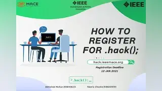 How to register for .hack(); 2021 | Hackathon | IEEE MACE SB