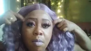 Amazon Synthetic Wig Review | Long Wavy Wig Amazon | Affordable ASH Purple Synthetic Wig | Joedir
