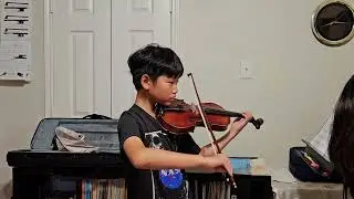 Isaac violin lesson today