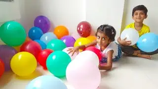 play balloons learn colors with colorful balloons for children