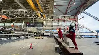 Successful trial-fit of Hangar Bridge, world&rsquo;s first aluminium network arch bridge