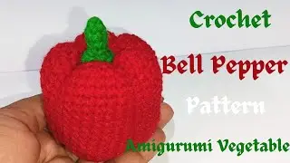 How to Crochet Bell Pepper/Amigurumi Bell Pepper/Crochet Vegetables/Free Pattern/Crochet Christmas