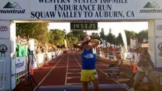 Rob Krar, 2014 Western States 100 Champion, Finish Video