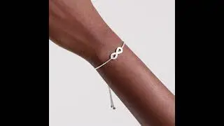 Silver Plated Infinity Friendship Bracelet Created with Zircondia&reg; Crystals