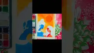 Easy watercolour painting of Shiv Parvati#ShivParvati #painting#watercolour#easypainting#easydraw🎨