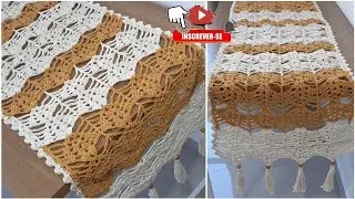 TRILHO DE MESA SERENA EM CROCHÊ FÁCIL E RÁPIDO | TUTORIAL CROCHÊ PASSO A PASSO