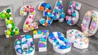 Diy 3d Numbers || Birthday number/Anniversary number || Floral and Balloon number ideas 2025