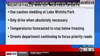 Wichita Falls officials urge caution among residents amid winter hazards