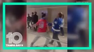 Lightning fan knocked out by Rangers fan at Madison Square Garden