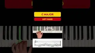 How to PLAY C Major Scale on #Piano - Left Hand Tutorial
